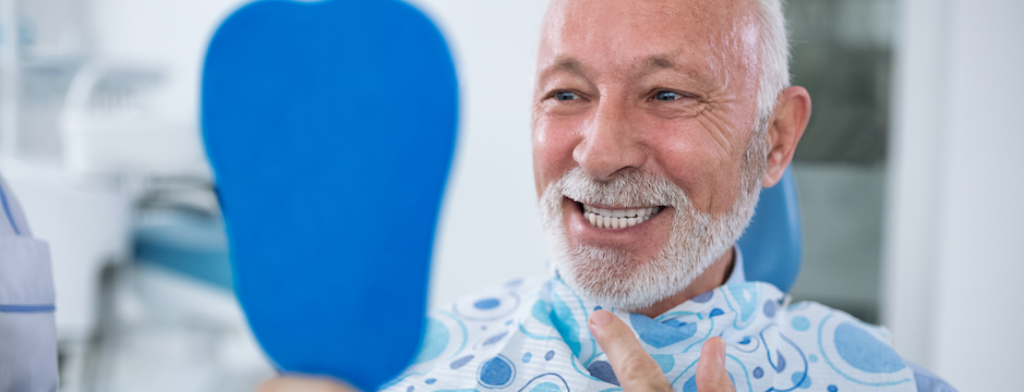 Smiling man at the clinic